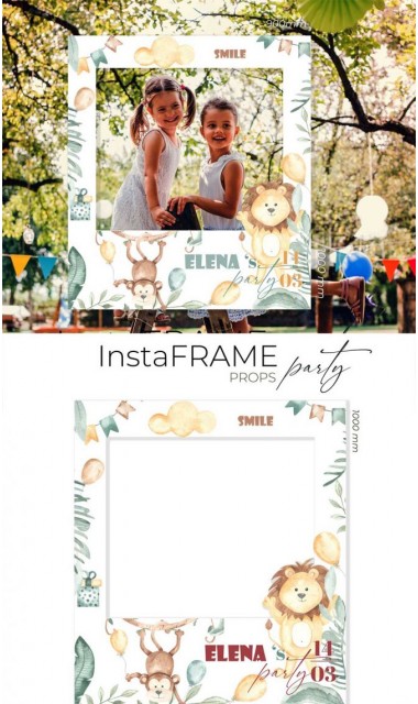 Rama props cabina foto personalizata in tematica evenimentului Instaframe Jungle 2